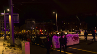 Antifa-Demo erreicht Wilhelm-Leuschner-Platz