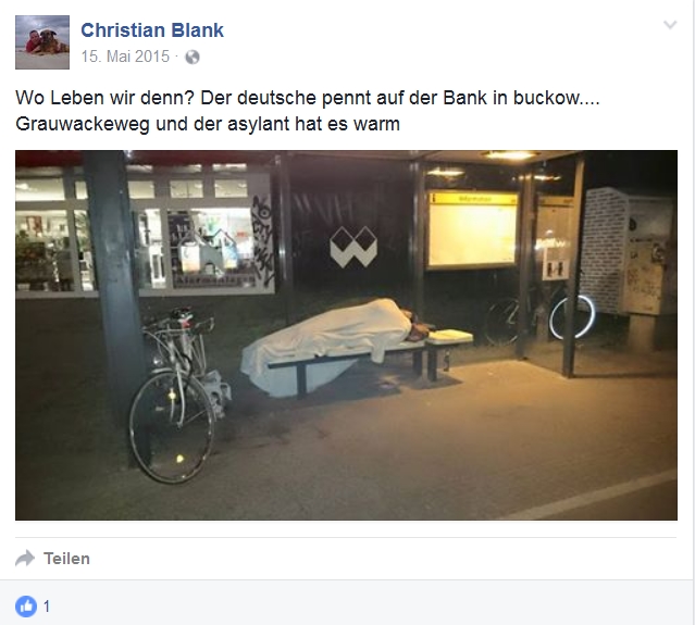 014 Christian Blank spielt Geflüchtete gegen Wohnungslose aus