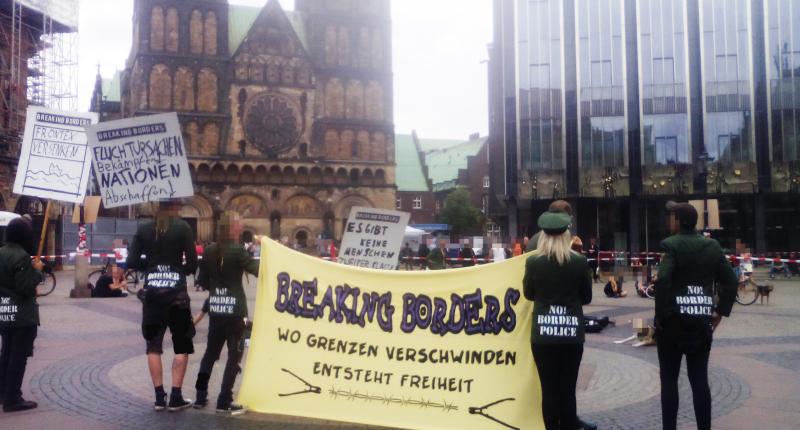 Bremer Marktplatz besetzt (5)