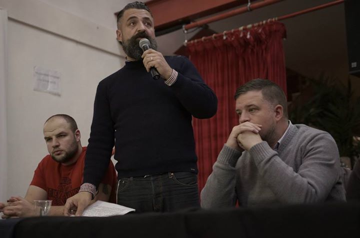 Logan Djian (GUD-Paris),  Arnaud de Robert (MAS), Sébastien Magnificat (CasaPound Italia)