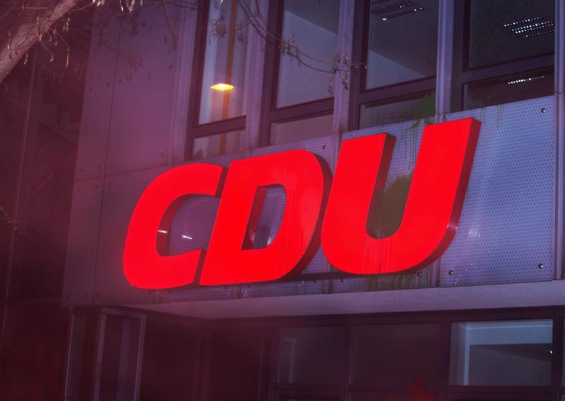 CDU Schild eingefärbt