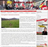 Die NPD Rhein-Neckar zum Frühlingsfest im März 2015 auf ihrer Homepage