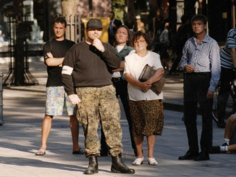 Kundgebung der "Bürgerinitiative für unser Land" um Horst Mahler, 1999