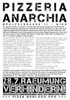 Plakat: Pizzeria Anarchia - Räumung verhindern!
