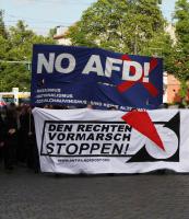 Demo-Spitze der Anti-AFD-Demo in Pankow