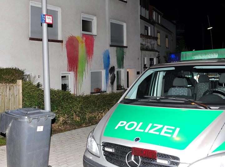 Farbanschlag auf NPD in Saarbrücken