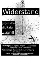 Plakat Widerstand gegen den digitalen Zugriff