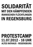 Solidarität mit den kämpfenden iranischen Flüchtlingen in Regensburg