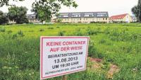 keine container auf der Wiese