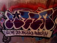 Soli-Graffito für die Pizza Anarchia!