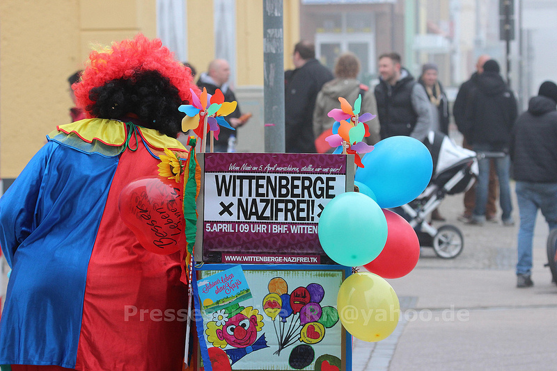 Proteste gegen Nazi-Warm-Up Kundgebung am 29. März in Wittenberge