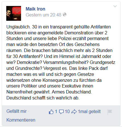 Wutstauf über die Blockade auf Facebook 4