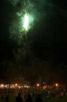 Love or Hate at Night, grünes Feuerwerk auf dem Stühlinger Kirchplatz