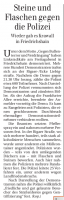 Berliner Zeitung: »Steine und Flaschen gegen die Polizei«