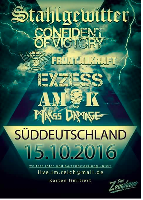 Flyer des B&H Konzertes in Alt St.Johann (SG), 15.10.2016