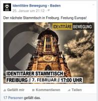 Einladung zum „Identitären Stammtisch“ am 07.01.2016, Freiburg