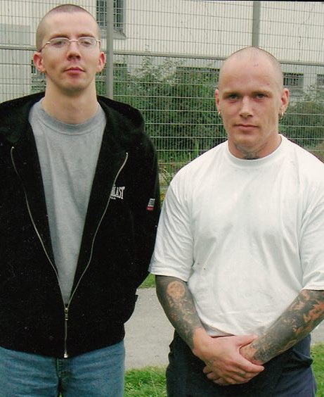 Gemeinsam inhaftiert: Hendrik Möbus und Christian Schöndorfer (2006) linksu...