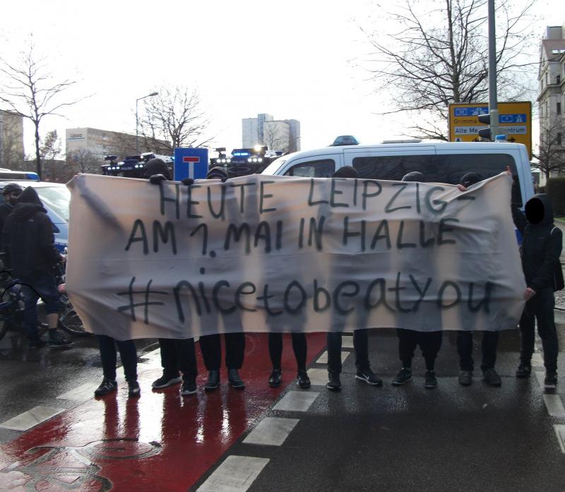 Transparent: Heute Leipzig - Am 1. Mai in Halle #nicetobeatyou