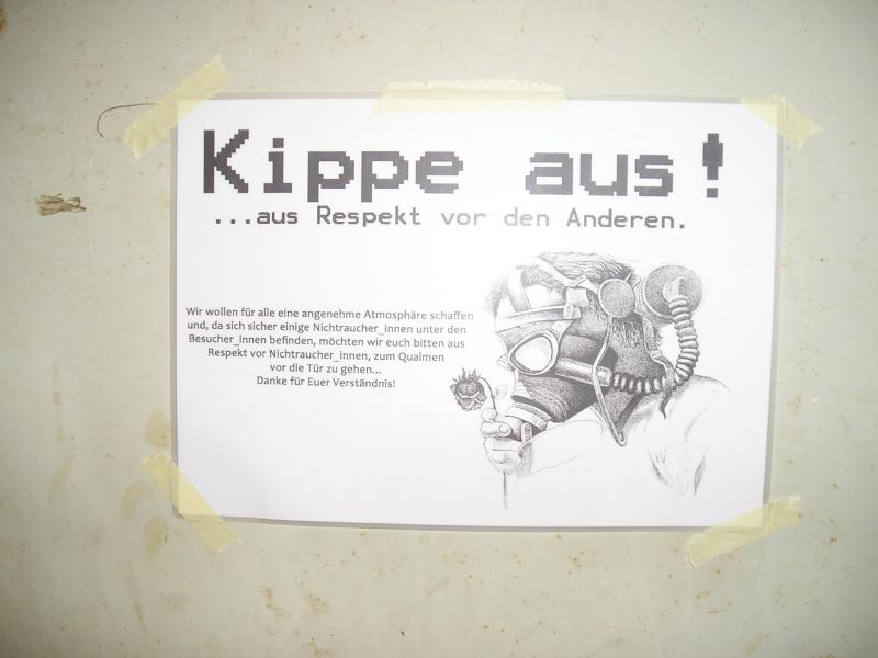 Plakat: Kippe aus!