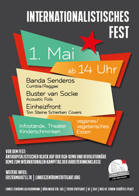 Internationalistisches Fest am 1. Mai um 14 Uhr