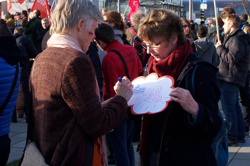 Solidarität mit Griechenland - Kundgebung Berlin