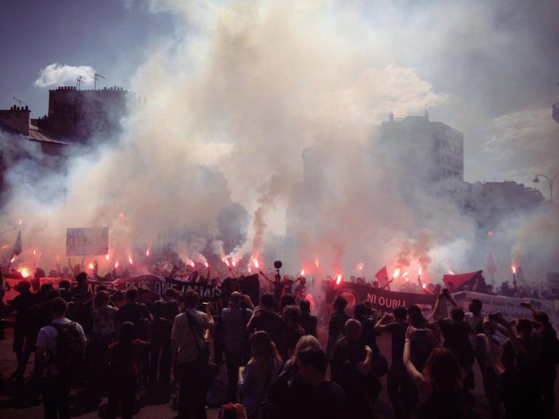 Gedenkdemonstration an Clement Meric in Paris