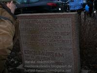 Gedenktafel für Erich Mühsam auf dem Gelände des ehemaligen Konzentrationslager Oranienburg