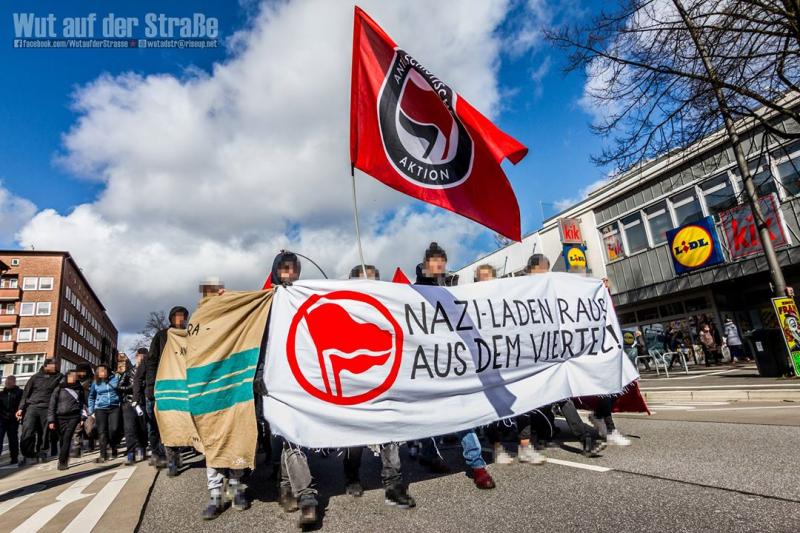 [HH] Antifa-Block auf der Demo gegen den Naziladen!