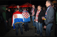 Split, 2013: Flaggen in Anleh­nung an Kroa­tien unter dem Ustascha-Regime