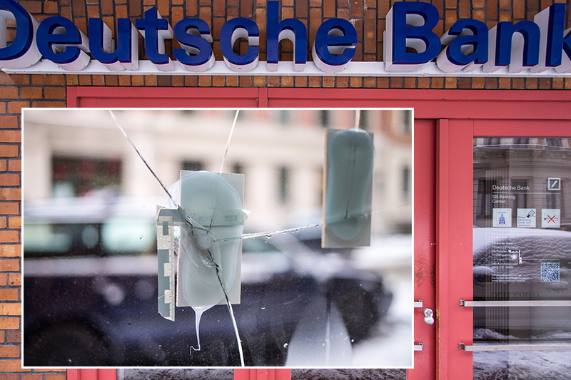 Bei der Deutschen Bank gab es ebenso Zwischenfälle.