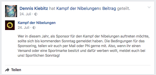 Werbung für die neonazistische Kampfsportveranstaltung »Kampf der Nibelungen«.