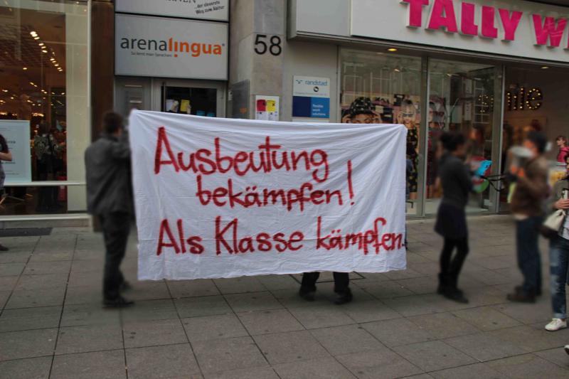 Flashmob gegen Zeitarbeitsfirmen