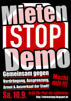 Plakat Mietenstopp