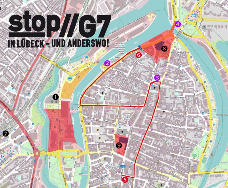 Karte Stop G7 Lübeck