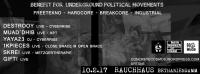 Benefit for underground political movements in Rauchhaus, 10.2.2017