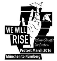 Refugee Protestmarch from Munich to Nuremberg