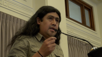 Jaime Huenchullan, an inspiring Mapuche warrior from southern Chile, encouraged our fight.