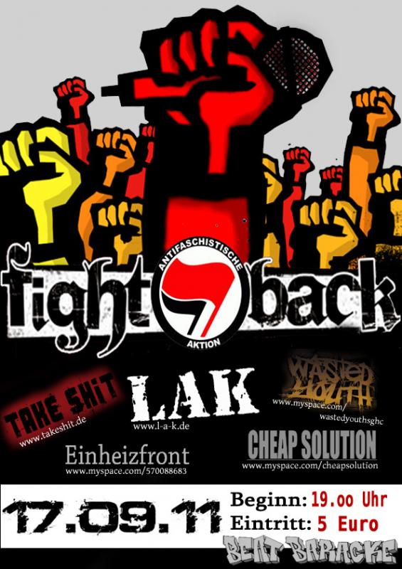 Konzert "FIGHT BACK" in der Beat Baracke