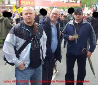 Luley und 2 andere "Montagsdemonstranten" bei Blockupy(Verpixelungen von uns)