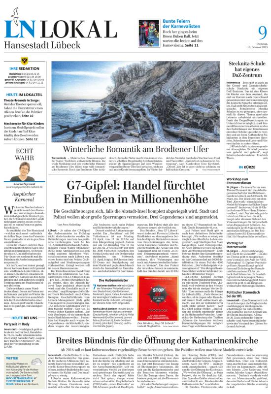 10.02.2015, Lübecker Nachrichten - Seite 9