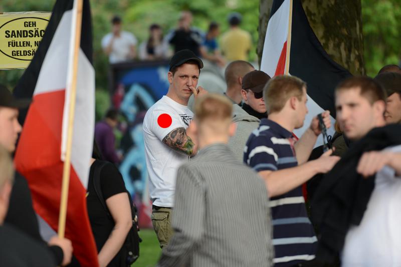 Dennis Maier aus Duisburg, Nazi Demo in Magdeburg, 11.06.2013
