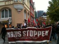 Gemeinsam Nazis stoppen! Blockadefinger am Morgen
