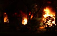 Chile, Santiago: Bus verbrannt
