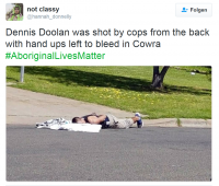 Dennis Doolan afte being shot by police