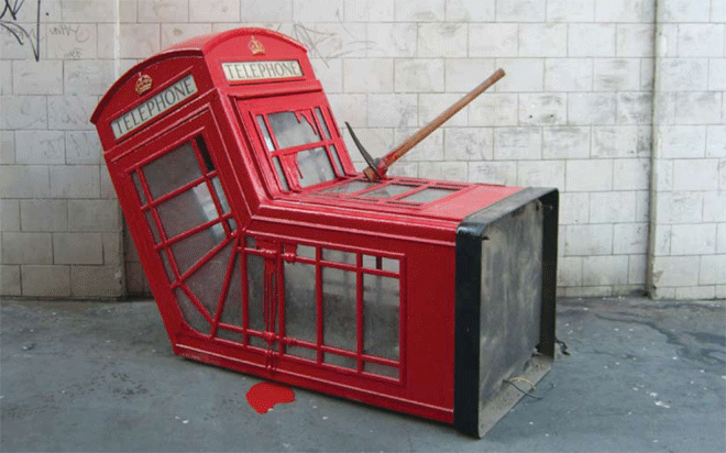 Banksy Telephone Booth