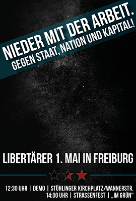 Banner: libertärer 1. Mai