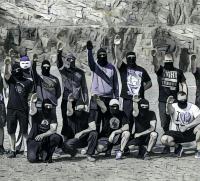 Teilnehmer der "Demoschulung" am 28.05.2016 aus der Region Salzwedel mit Hitlergruß