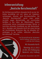 Infoveranstaltung zur „Deutschen Burschenschaft“ am 05.11.2013 um 20 Uhr in der KTS Freiburg