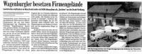 Juli 2003, BZ: Wagenburgler besetzen Firmengelände