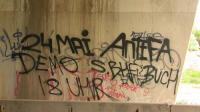 Antifaschistisches Graffito in Berlin